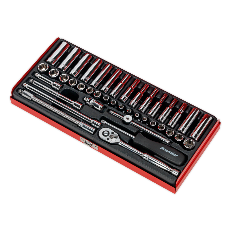 Sealey Premier Socket Set 1/4"Sq Drive 41 Piece Metric/Imperial