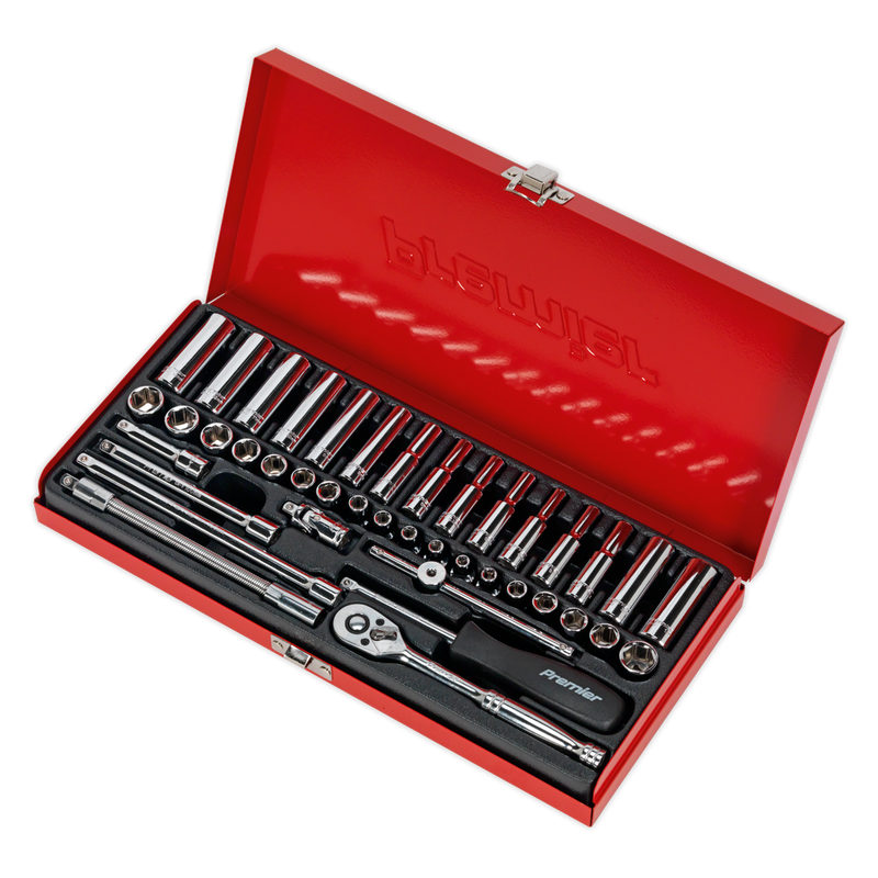 Sealey Premier Socket Set 1/4"Sq Drive 41 Piece Metric/Imperial