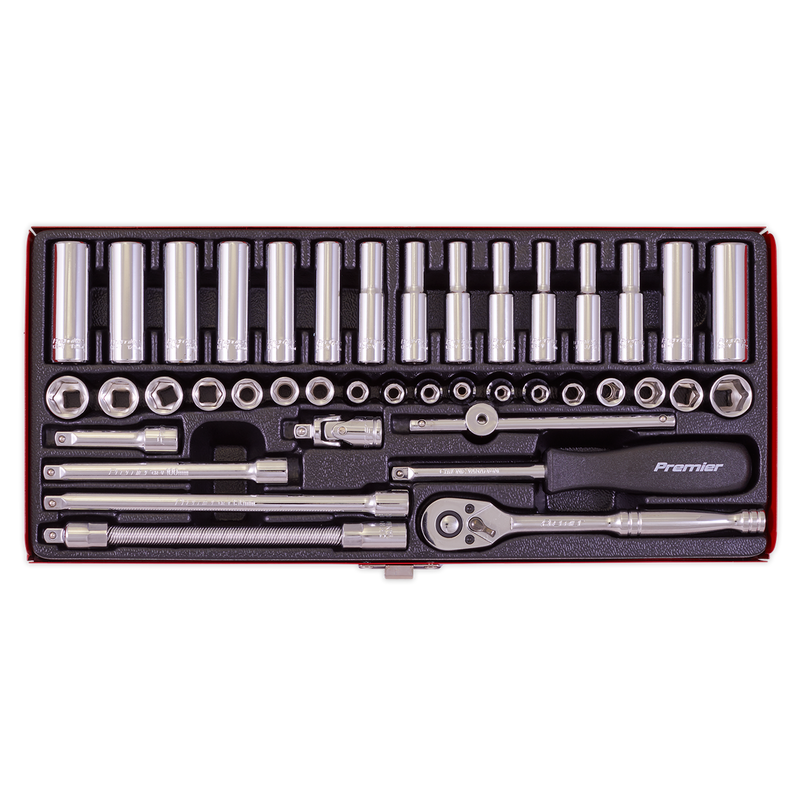 Sealey Premier Socket Set 1/4"Sq Drive 41 Piece Metric/Imperial
