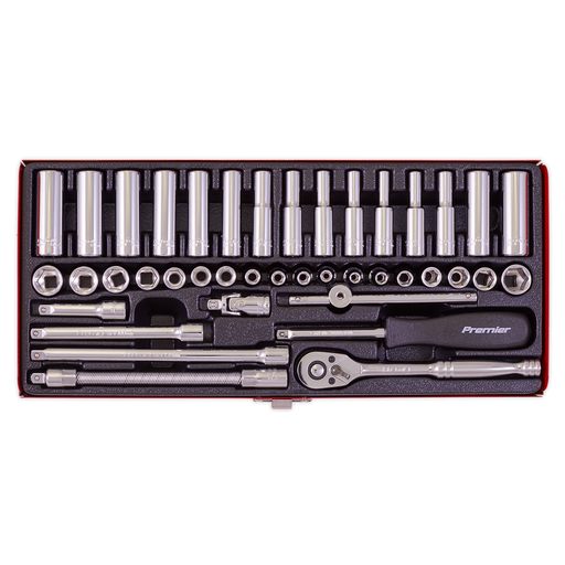 Sealey Premier Socket Set 1/4"Sq Drive 41 Piece Metric/Imperial