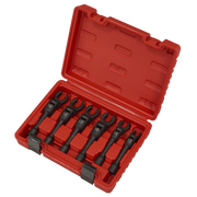 Sealey Flexi-Head Flare Nut Wrench Set 6 Piece 3/8" Drive