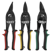Sealey Aviation Tin Snips Set 3 Piece - 250mm Cutting Capacity