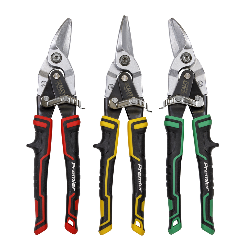 Sealey Premier Aviation Tin Snip Set 3 Piece - 275mm Cutting Capacity