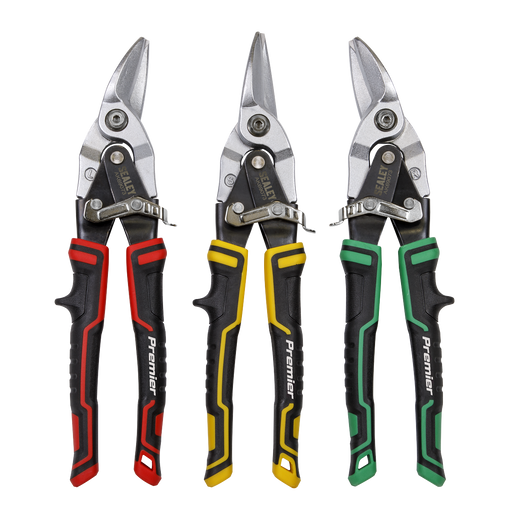 Sealey Premier Aviation Tin Snip Set 3 Piece - 275mm Cutting Capacity