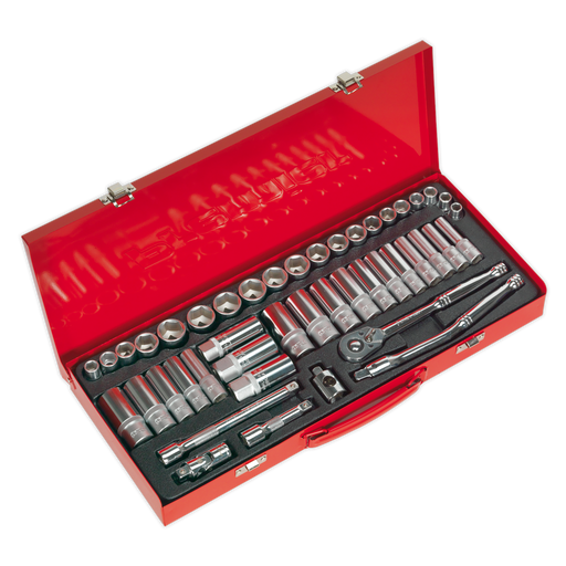 Sealey Premier Socket Set 3/8"Sq Drive 45 Piece