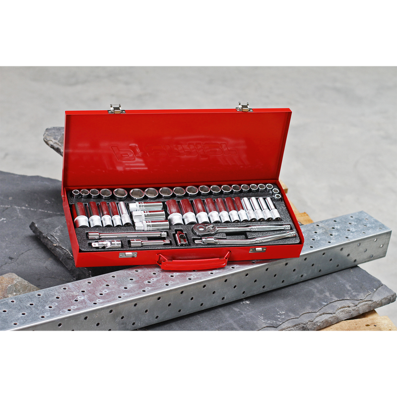 Sealey Premier Socket Set 3/8"Sq Drive 45 Piece