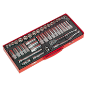 Sealey Premier Socket Set 3/8"Sq Drive 45 Piece