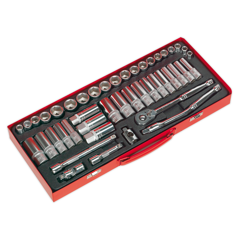 Sealey Premier Socket Set 3/8"Sq Drive 45 Piece