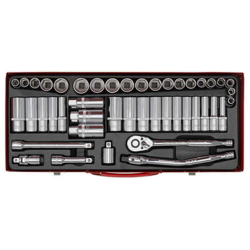 Sealey Premier Socket Set 3/8"Sq Drive 45 Piece