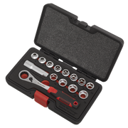 Sealey Premier Socket Set 14 Piece Low Profile Go-Through 1.08kg