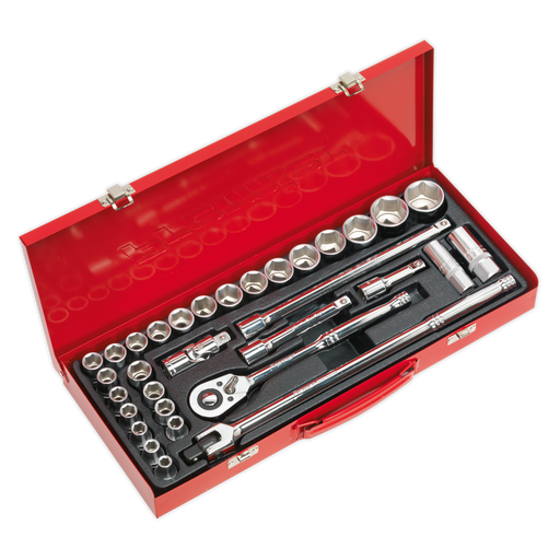 Sealey Premier Socket Set 1/2" Sq Drive 32 Piece
