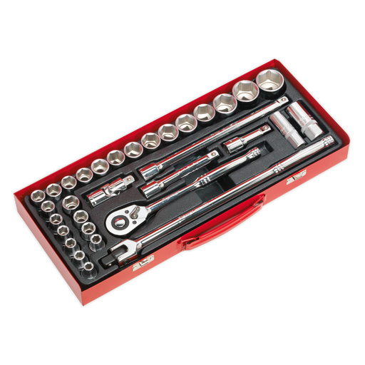 Sealey Premier Socket Set 1/2" Sq Drive 32 Piece