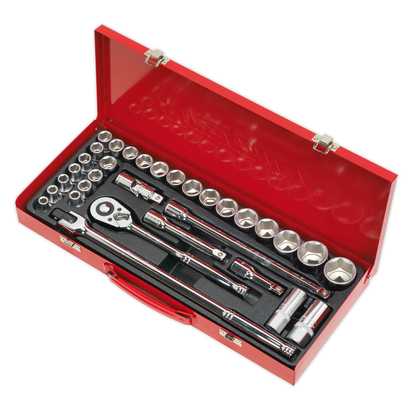 Sealey Premier Socket Set 1/2" Sq Drive 32 Piece