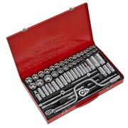 Sealey Premier Socket Set 64 Piece 3/8" & 1/2"Sq Drive
