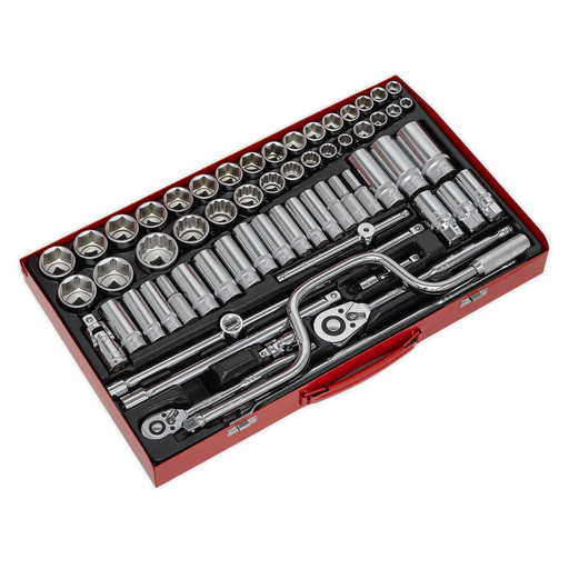 Sealey Premier Socket Set 64 Piece 3/8" & 1/2"Sq Drive