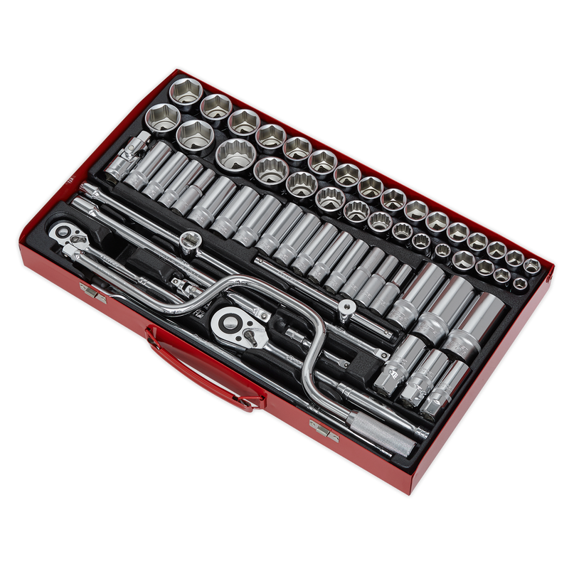 Sealey Premier Socket Set 64 Piece 3/8" & 1/2"Sq Drive