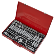 Sealey Premier Socket Set 64 Piece 3/8" & 1/2"Sq Drive