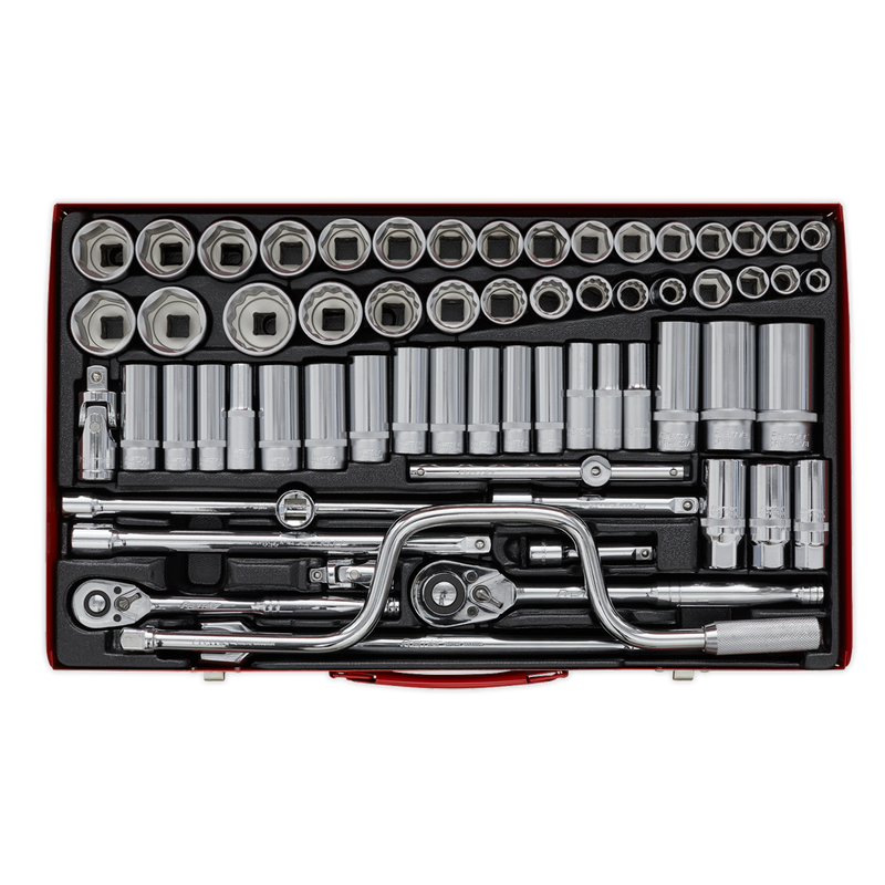 Sealey Premier Socket Set 64 Piece 3/8" & 1/2"Sq Drive