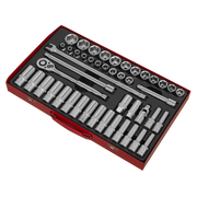 Sealey Premier Socket Set 1/2"Sq Drive 46 Piece