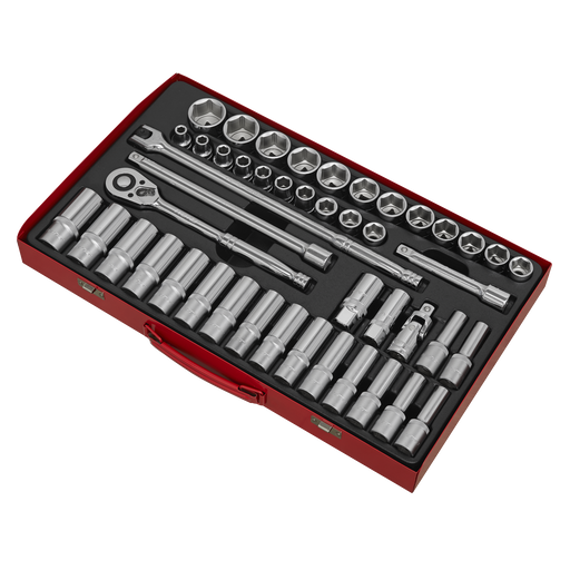 Sealey Premier Socket Set 1/2"Sq Drive 46 Piece