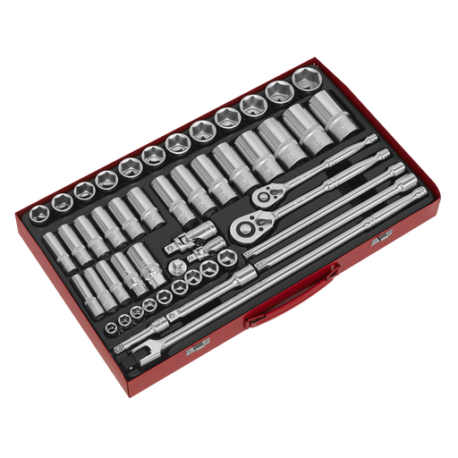 Sealey Premier Socket Set 50 Piece 3/8" & 1/2" Drive AK6942