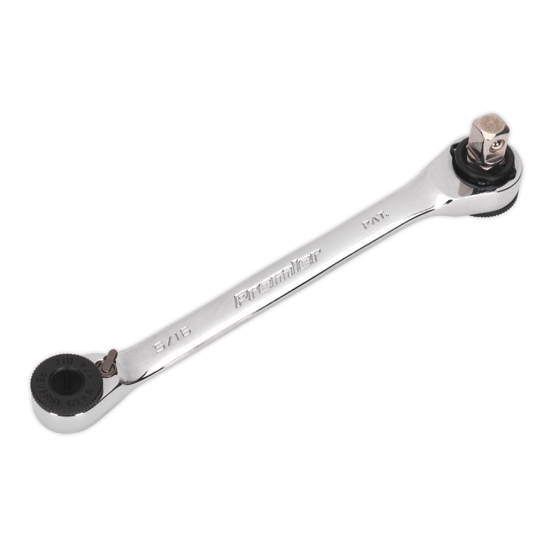 Sealey Premier 120mm Ratchet Spanner 72-Tooth with 1/4"Sq Drive Adaptor