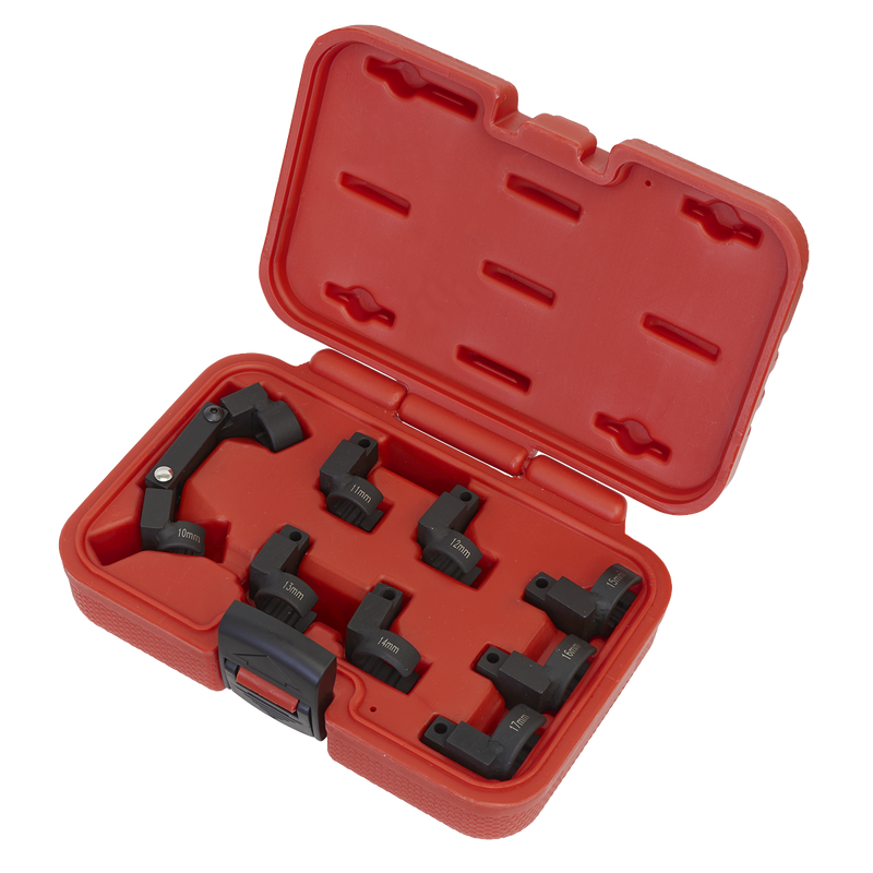 Sealey Injector Pipe Socket Set 3/8"Sq Drive 9 Piece