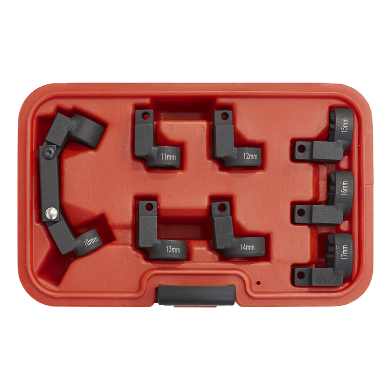 Sealey Injector Pipe Socket Set 3/8"Sq Drive 9 Piece