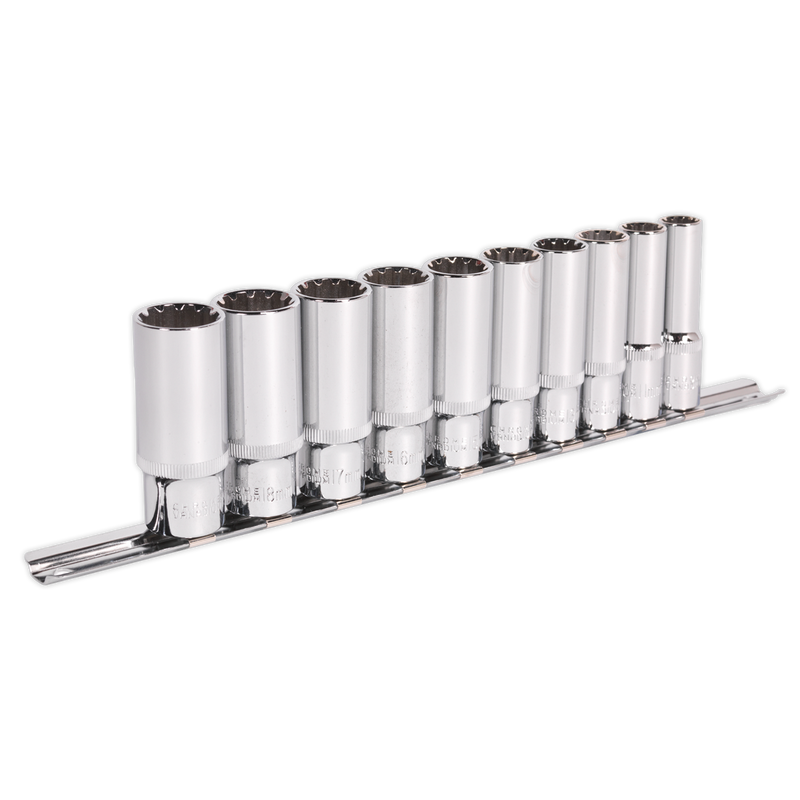 Sealey Premier Deep Socket Set 1/2"Sq Drive 10 Piece