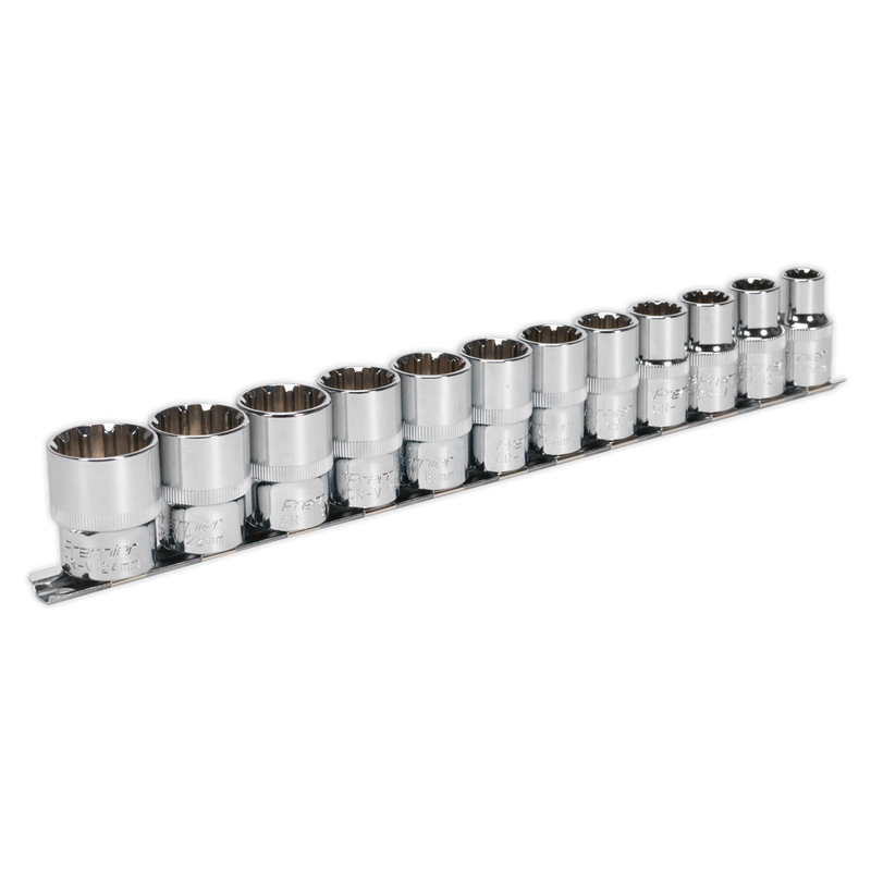Sealey Premier Socket Set 1/2" Sq Drive 12 Piece