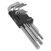 Sealey Premier Long Hex Key Set 9 Piece 1.5-10mm