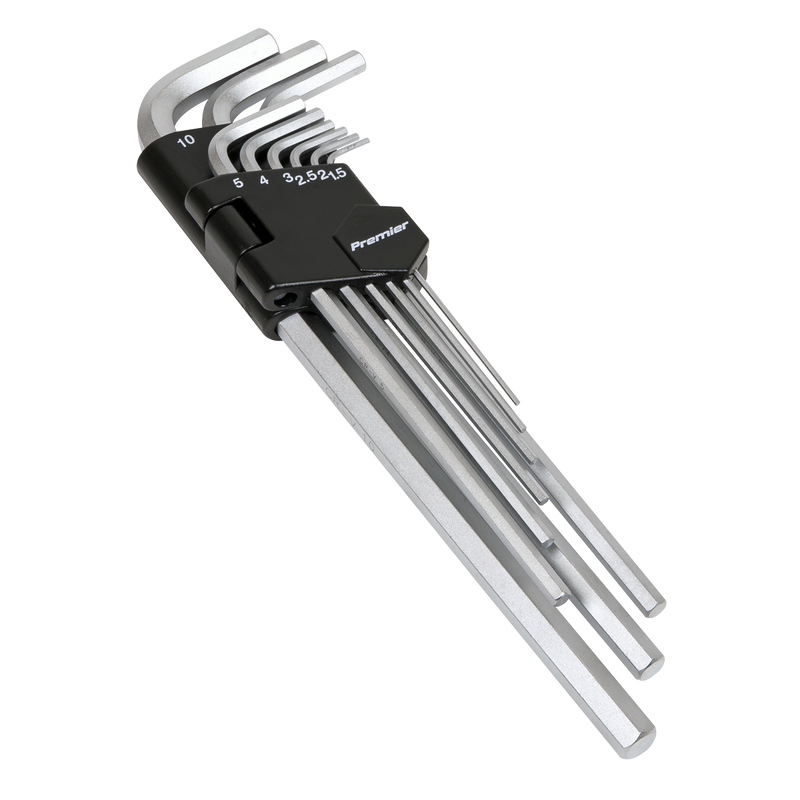 Sealey Premier Hex Key Set 9 Piece 1.5-10mm