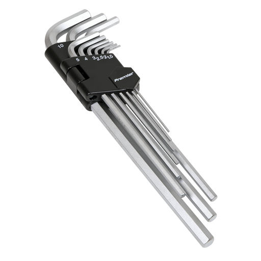 Sealey Premier Hex Key Set 9 Piece 1.5-10mm