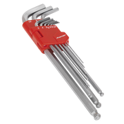 Sealey Premier Extra-Long Hex Key Set 9 Piece 1.5-10mm
