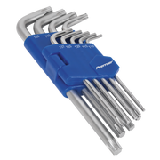 Sealey Premier Key Set 9 Piece AK7142 90-160mm Chrome Vanadium Steel