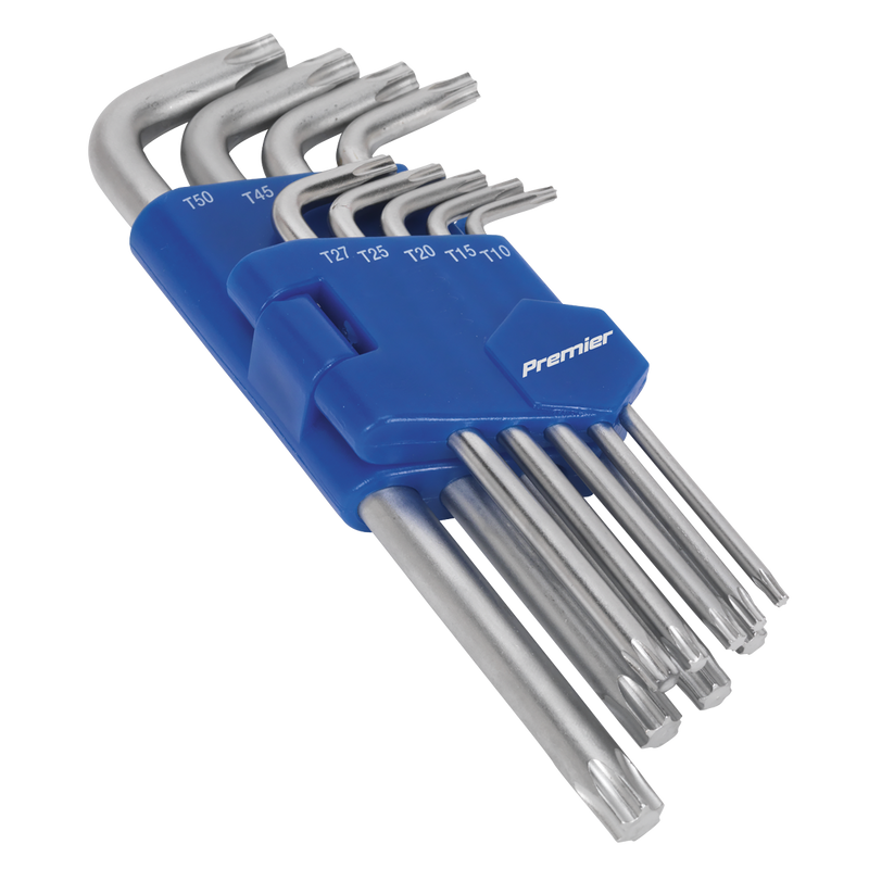 Sealey Premier Key Set 9 Piece AK7142 90-160mm Chrome Vanadium Steel