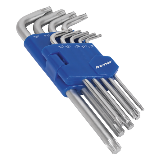 Sealey Premier Key Set 9 Piece AK7142 90-160mm Chrome Vanadium Steel
