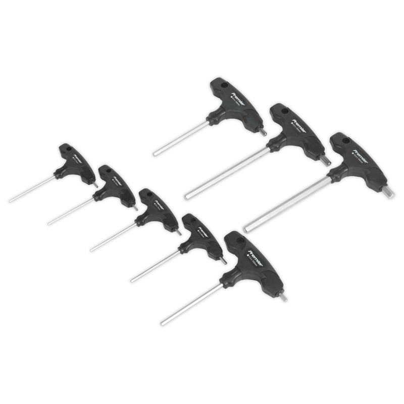 Sealey Premier T-Handle Hex Key Set 8 Piece 125-220mm