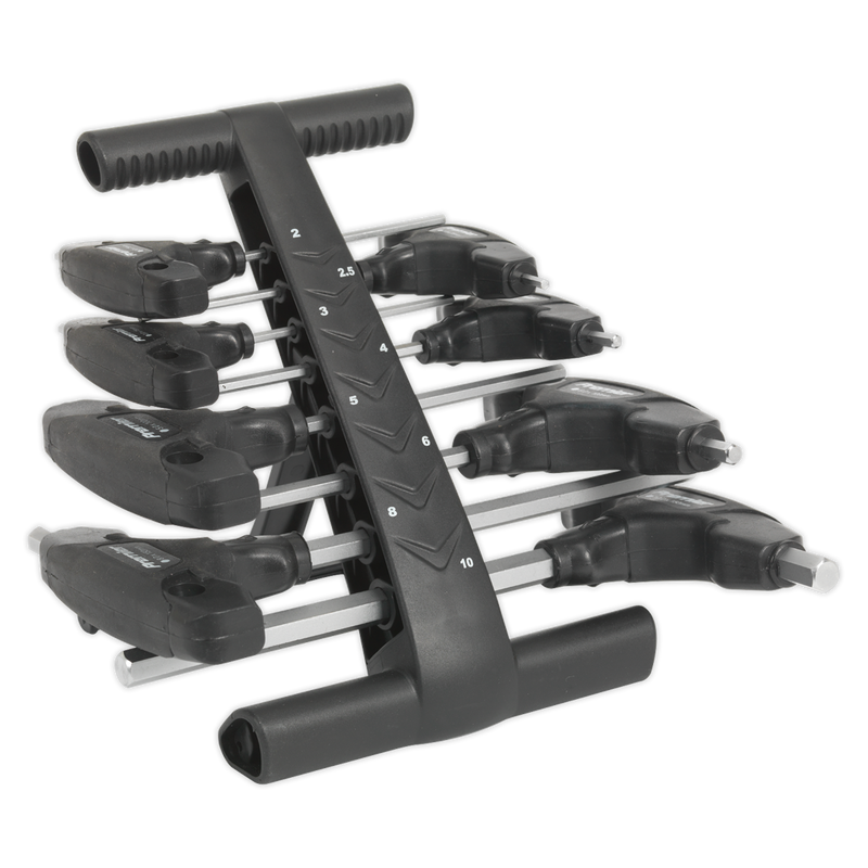 Sealey Premier T-Handle Hex Key Set 8 Piece 125-220mm