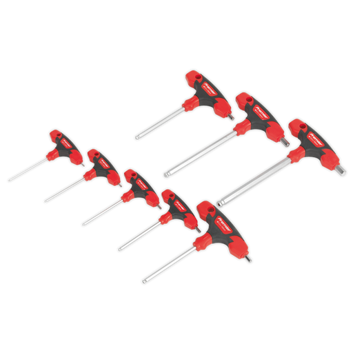 Sealey Premier T-Handle Ball-End Hex Key Set 8 Piece