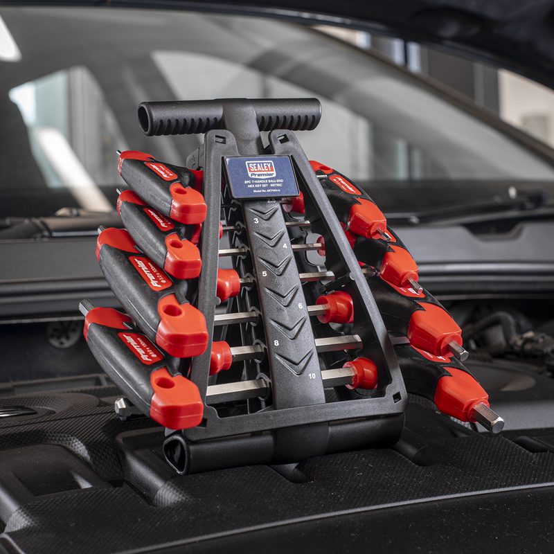 Sealey Premier T-Handle Ball-End Hex Key Set 8 Piece