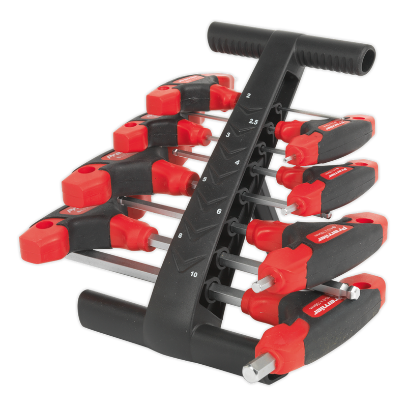 Sealey Premier T-Handle Ball-End Hex Key Set 8 Piece