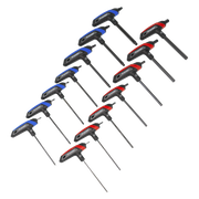Sealey Premier T-Handle Hex & TRX-Star Key Set 14 Piece, 100mm Length