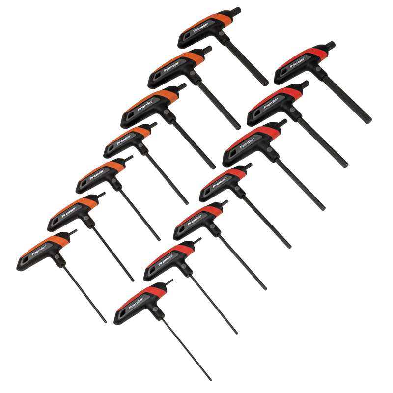 Sealey Premier T-Handle Hex Key Set 14 Piece Metric/Imperial AK7149