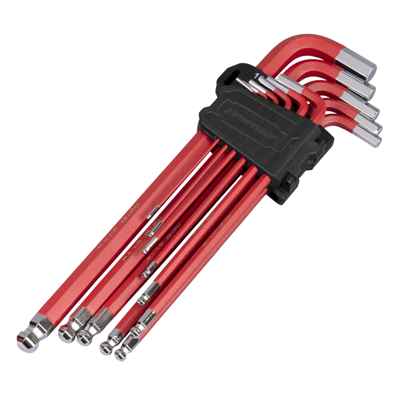 Sealey Premier Extra-Long Hex Key Set 11 Piece 1.5-10mm