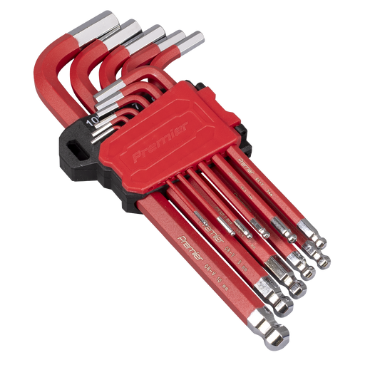 Sealey Premier Long Ball-End Hex Key Set 11 Piece 1.5-10mm