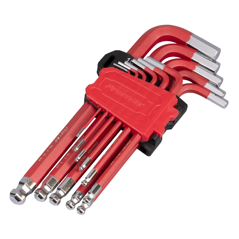 Sealey Premier Long Ball-End Hex Key Set 11 Piece 1.5-10mm