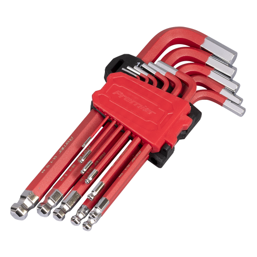 Sealey Premier Long Ball-End Hex Key Set 11 Piece 1.5-10mm