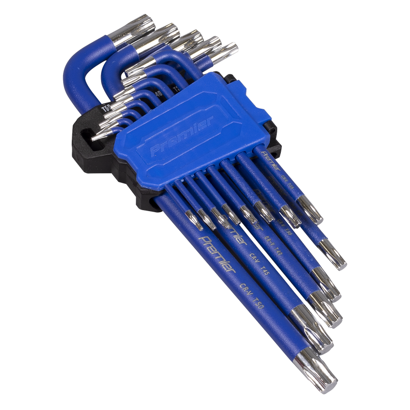Sealey Premier Key Set 13 Piece AK71650 T6-T50 Length 55-178mm