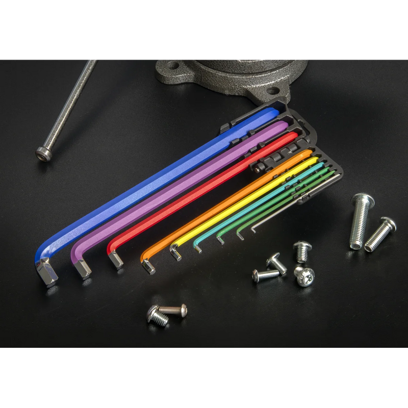 Sealey Hex Key Set 9 Piece Extra-Long Stubby 1.5mm to 10mm
